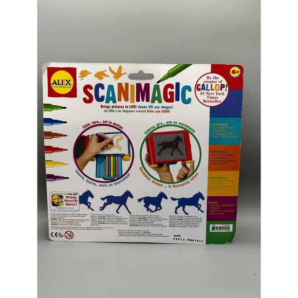 Scanimagic ALEX Toys Scanimation Coloring Moving Pictures Toy NEW - Picture 2 of 2
